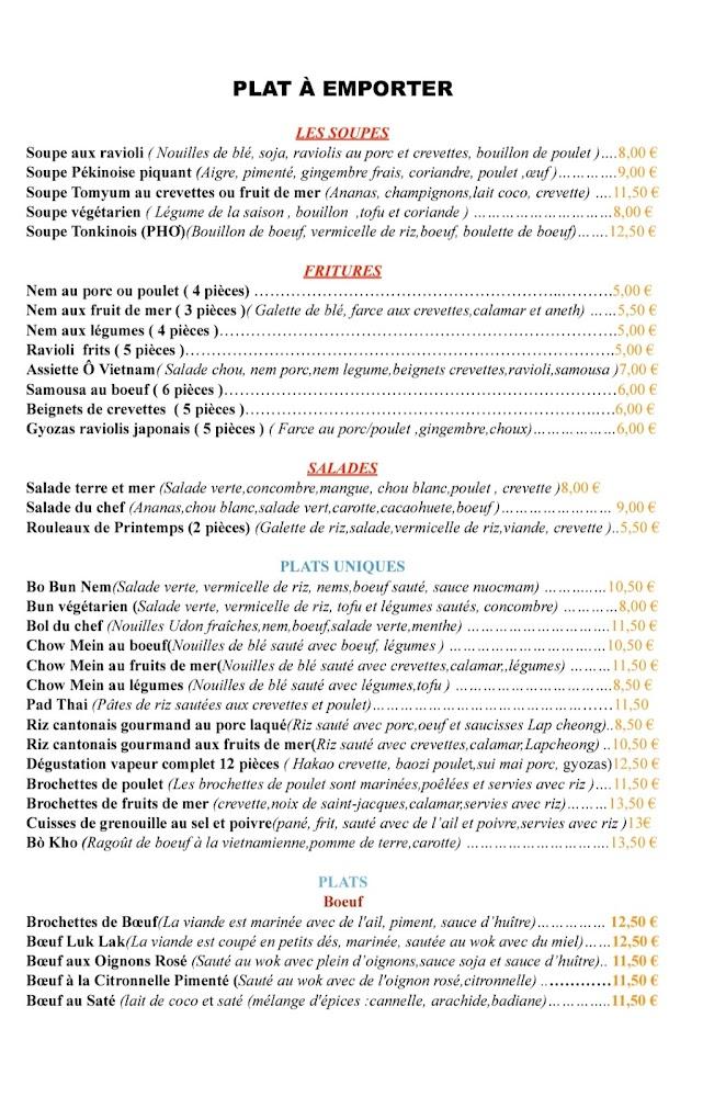 Ô Vietnam - Menu Image 1